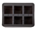 IJsblokjesvorm kubus met deksel 5 x 5 cm silicone, zwart