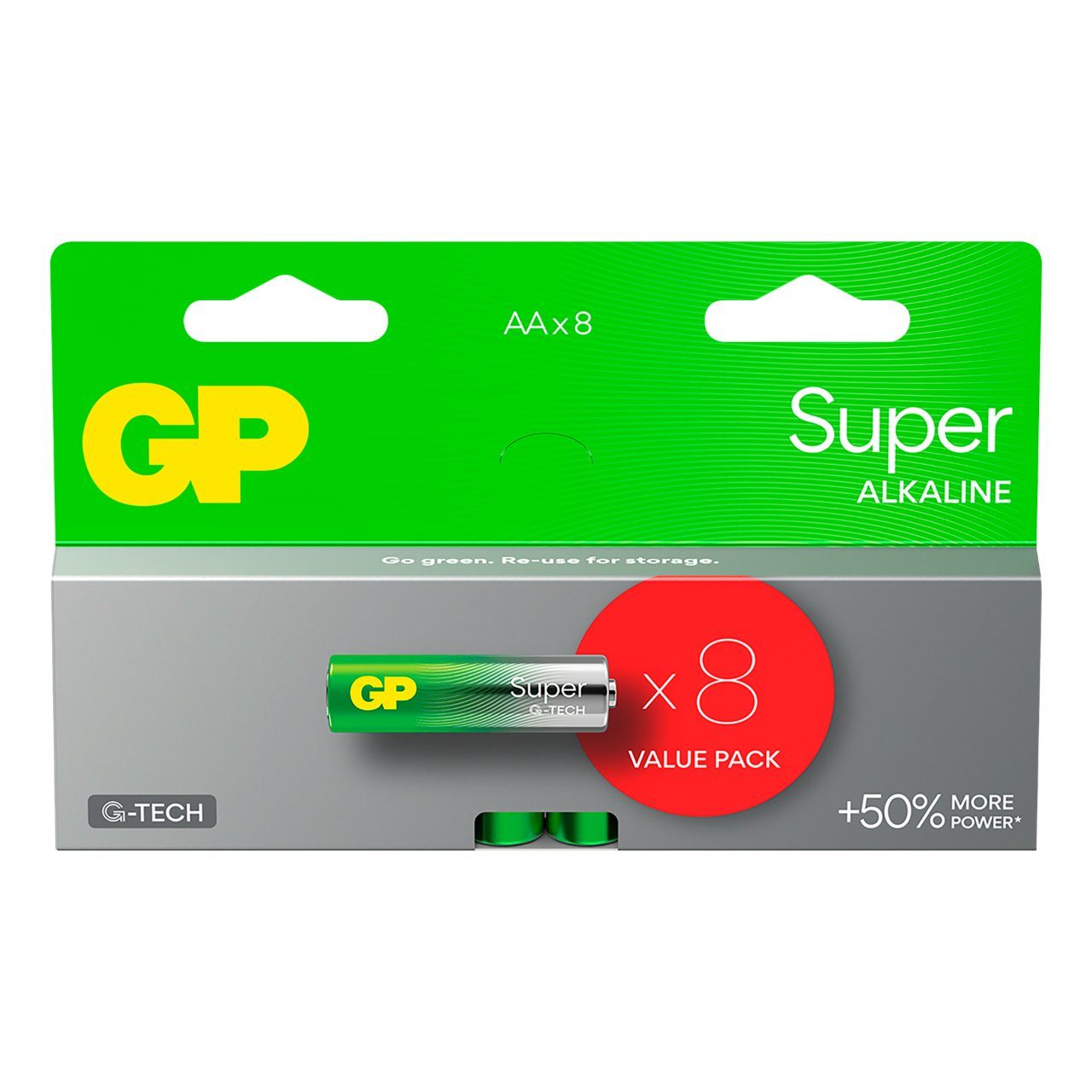 AA batterijen GP alkaline super 8 stuks