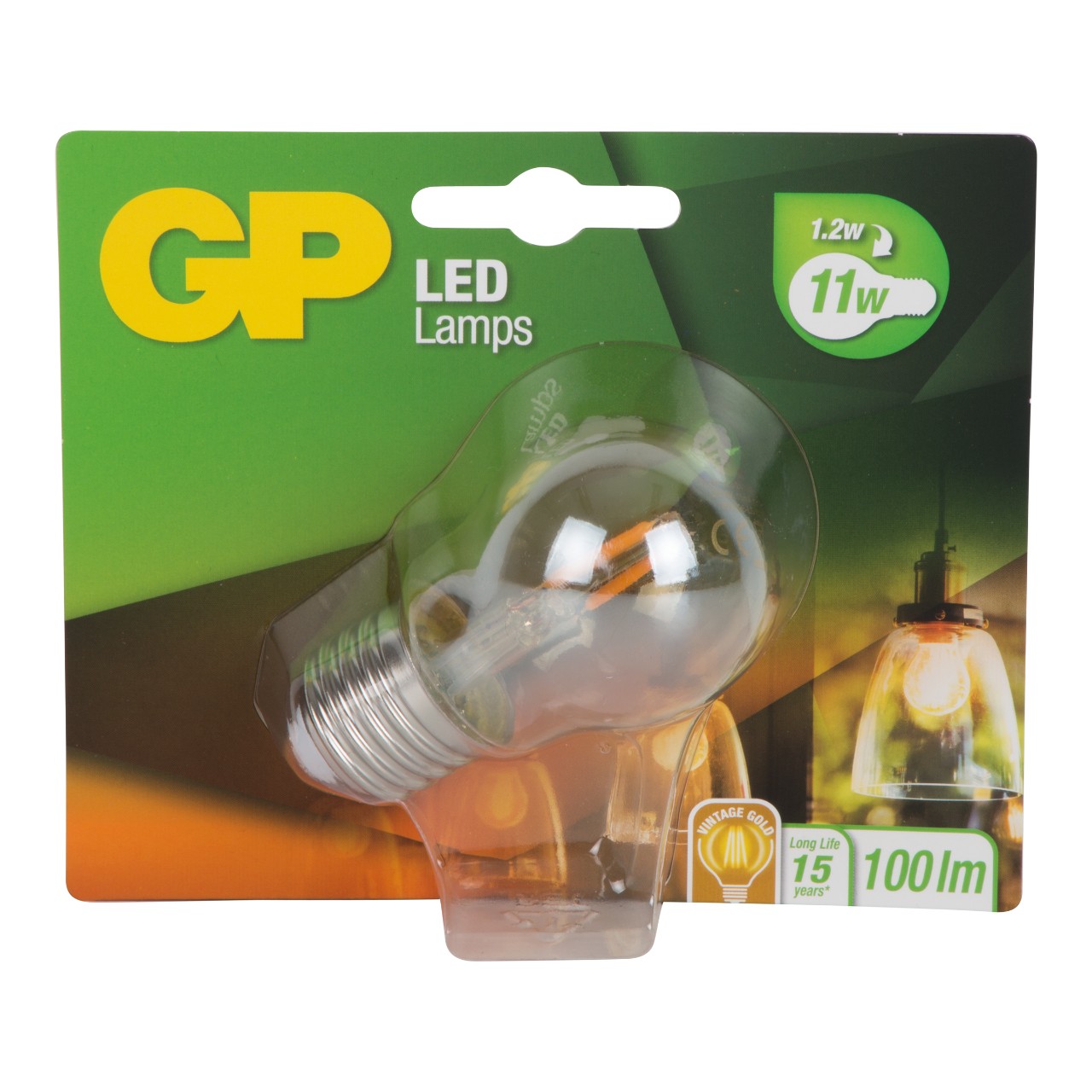 LED lamp mini globe 1.2-11 watt E27 gold