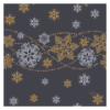 Servet snow glitter black 3laag