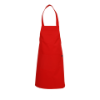 Halterschort met zak 80 cm lang rood