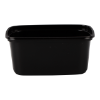 Cup rechthoekig 108 mm 250ml plastic zwart