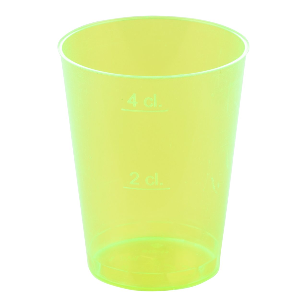 Shotglas 40/20 ml, geel
