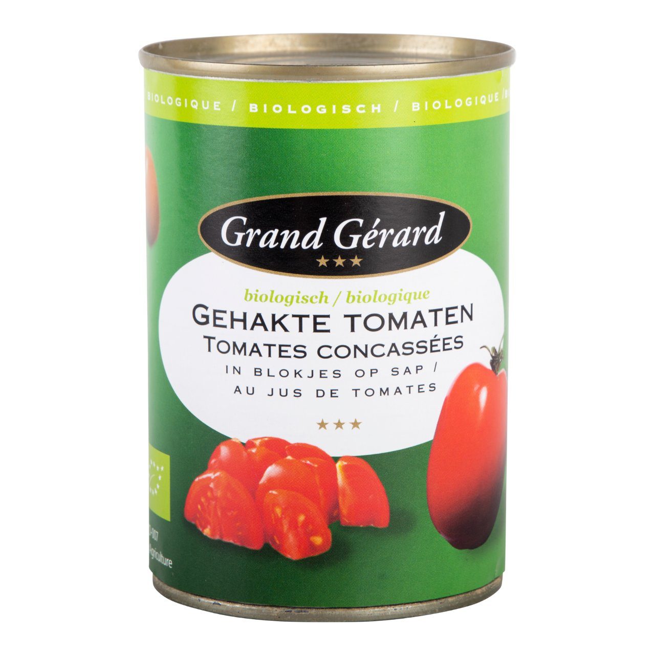 Biologische gehakte tomaten