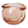 Theelicht organisch glas roze 7x7x5cm
