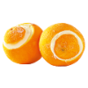 Sinaasappels gevuld met sinaasappelijs