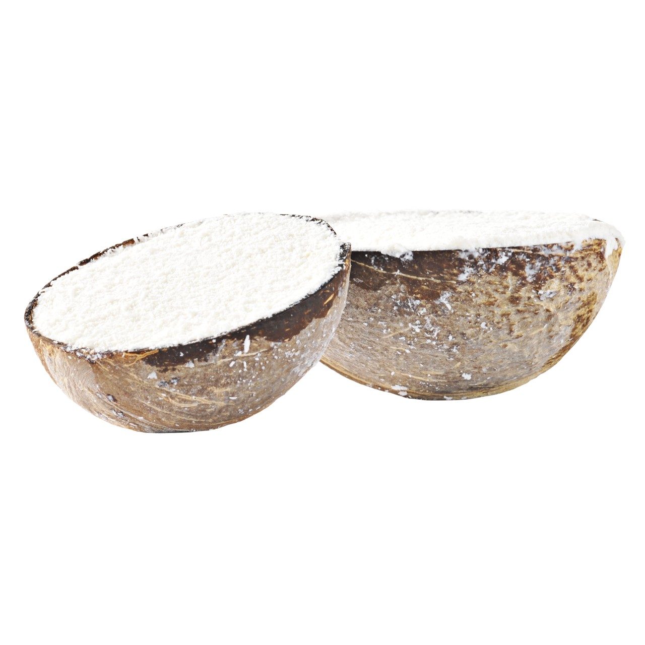 Gevulde kokosnoot met kokosijs