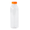 Fles transparant oranje dop 500 ml